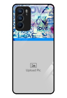 Reno 6 5G Custom Glass Mobile Case - Colorful Love Design