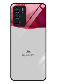 Reno 6 5G Custom Glass Mobile Case - Red Abstract Design