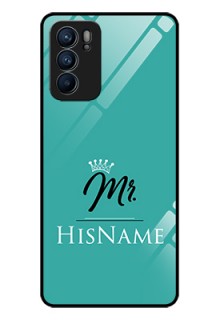 Reno 6 5G Custom Glass Phone Case Mr with Name