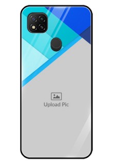 Poco C31 Custom Glass Phone Case - Blue Pattern Design