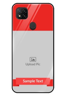 Poco C31 Custom Glass Phone Case - Simple Red Color Design