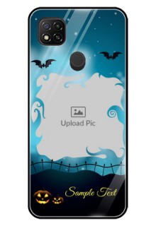 Poco C31 Custom Glass Phone Case - Halloween frame design