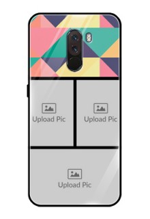 Pcoco F1 Custom Glass Phone Case  - Bulk Pic Upload Design