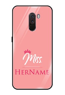 Pcoco F1 Custom Glass Phone Case Mrs with Name