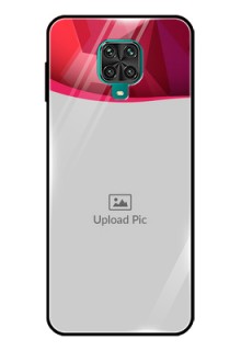 Poco M2 Pro Custom Glass Mobile Case  - Red Abstract Design
