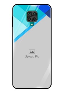 Poco M2 Pro Custom Glass Phone Case  - Blue Pattern Design