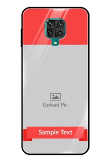 Poco M2 Pro Custom Glass Phone Case  - Simple Red Color Design