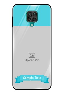 Poco M2 Pro Personalized Glass Phone Case  - Simple Blue Color Design