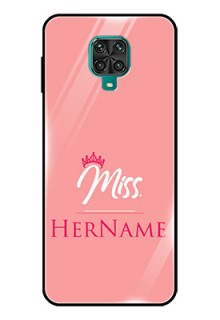 Poco M2 Pro Custom Glass Phone Case Mrs with Name
