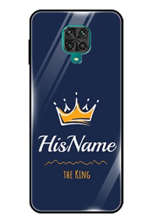 Poco M2 Pro Glass Phone Case King with Name