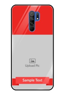 Poco M2 Reloaded Custom Glass Phone Case  - Simple Red Color Design