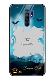 Poco M2 Reloaded Custom Glass Phone Case  - Halloween frame design