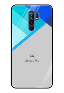 Poco M2 Custom Glass Phone Case  - Blue Pattern Design