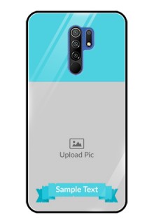 Poco M2 Personalized Glass Phone Case  - Simple Blue Color Design