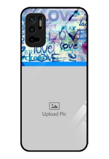 Poco M3 Pro 5G Custom Glass Mobile Case - Colorful Love Design
