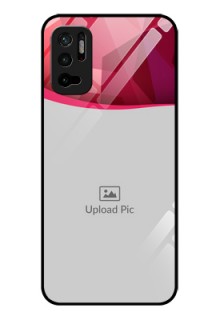 Poco M3 Pro 5G Custom Glass Mobile Case - Red Abstract Design