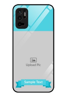 Poco M3 Pro 5G Personalized Glass Phone Case - Simple Blue Color Design