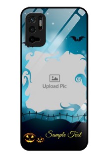 Poco M3 Pro 5G Custom Glass Phone Case - Halloween frame design