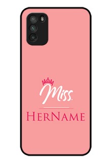 Poco M3 Custom Glass Phone Case Mrs with Name