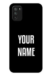 Poco M3 Your Name on Glass Phone Case