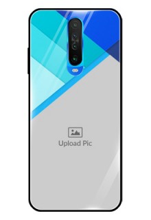 Poco X2 Custom Glass Phone Case  - Blue Pattern Design