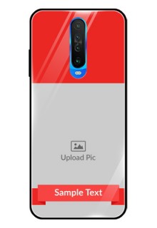 Poco X2 Custom Glass Phone Case  - Simple Red Color Design