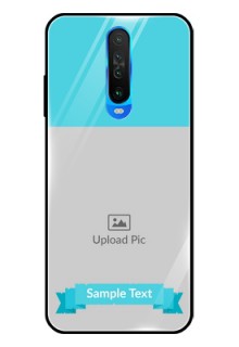 Poco X2 Personalized Glass Phone Case  - Simple Blue Color Design