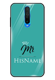 Poco X2 Custom Glass Phone Case Mr with Name
