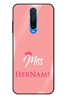 Poco X2 Custom Glass Phone Case Mrs with Name