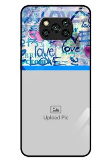 Poco X3 Pro Custom Glass Mobile Case  - Colorful Love Design