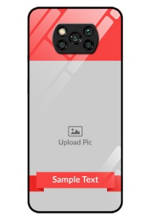 Poco X3 Pro Custom Glass Phone Case  - Simple Red Color Design