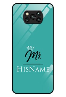 Poco X3 Pro Custom Glass Phone Case Mr with Name