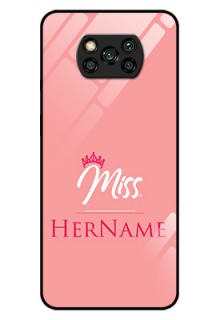 Poco X3 Pro Custom Glass Phone Case Mrs with Name