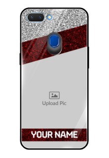 Realme 2 Personalized Glass Phone Case  - Image Holder with Glitter Strip Design