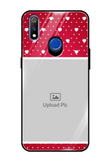 Realme 3 Pro Photo Printing on Glass Case  - Hearts Mobile Case Design