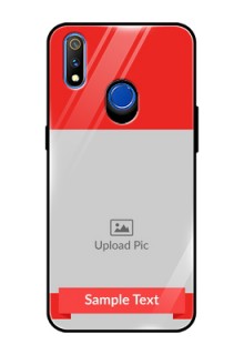 Realme 3 Pro Custom Glass Phone Case  - Simple Red Color Design