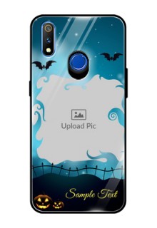 Realme 3 Pro Custom Glass Phone Case  - Halloween frame design