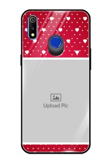 Realme 3 Photo Printing on Glass Case  - Hearts Mobile Case Design
