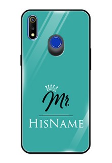 Realme 3 Custom Glass Phone Case Mr with Name