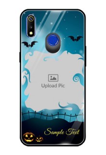 Realme 3i Custom Glass Phone Case  - Halloween frame design