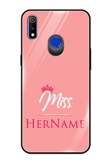 Realme 3i Custom Glass Phone Case Mrs with Name
