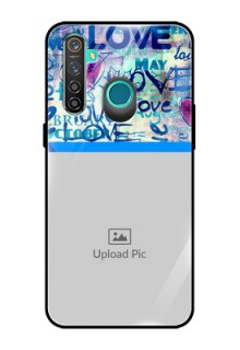 Realme 5 Pro Custom Glass Mobile Case  - Colorful Love Design