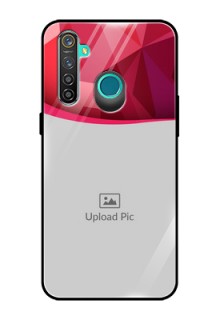 Realme 5 Pro Custom Glass Mobile Case  - Red Abstract Design