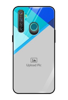 Realme 5 Pro Custom Glass Phone Case  - Blue Pattern Design