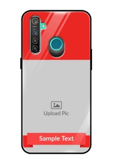 Realme 5 Pro Custom Glass Phone Case  - Simple Red Color Design