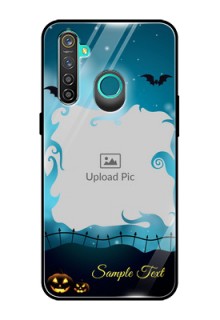 Realme 5 Pro Custom Glass Phone Case  - Halloween frame design