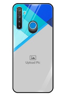 Realme 5 Custom Glass Phone Case  - Blue Pattern Design