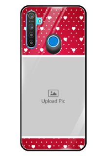 Realme 5 Photo Printing on Glass Case  - Hearts Mobile Case Design
