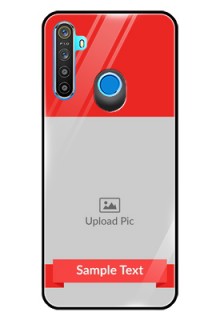 Realme 5 Custom Glass Phone Case  - Simple Red Color Design