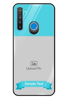 Realme 5 Personalized Glass Phone Case  - Simple Blue Color Design